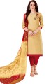 Multicolor Salwar Kameez in Silk with Embroidered