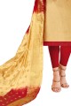 Multicolor Salwar Kameez in Silk with Embroidered