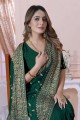 Weaving Silk Green Saree