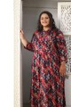 Rayon Rayon Gown Dress with Printed