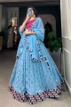 Lehenga Choli in Sky  Georgette with Embroidered