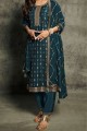 Rama  Palazzo Suit in Jacquard with Embroidered