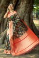 Zari  Saree in Black Banarasi Silk