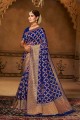 Blue Saree in Weaving Georgette