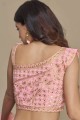 Wedding Lehenga Choli in Silk Pink with Embroidered