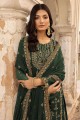 Georgette Eid Salwar Kameez with Embroidered in Green