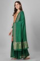 Sharara Suit in Multi  Silk with Weaving