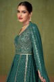 Georgette Rama  Eid Anarkali Suit in Embroidered