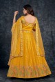 Silk Embroidered Yellow Wedding Lehenga Choli with Dupatta