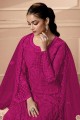 Pink Salwar Kameez with Embroidered Net