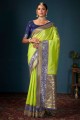 Saree Green in Weaving Art silk