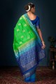 Weaving Art silk  Saree in Green