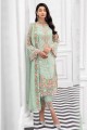 Georgette Pista  Pakistani Suit in Embroidered