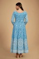 sky Blue Georgette Pakistani Suit with Thread