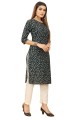 Straight Kurti in Multy  Crepe with Printed