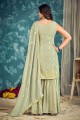 Sharara Suit in Light green Georgette with Sequins
