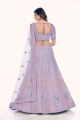 Purple SoSoft net Wedding Lehenga Choli with Thread