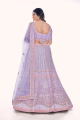 Soft net Purple Wedding Lehenga Choli in Thread
