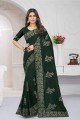 Green Saree Silk  in with Embroidered