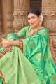 Banarasi silk Banarasi Green Saree in Weaving