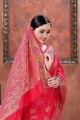 Silk Weaving  Saree in Pink