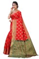 Red Weaving Silk Saree