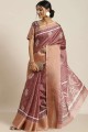 Saree in Mauve  Silk Weaving