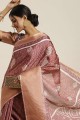 Saree in Mauve  Silk Weaving