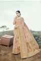 Silk Saree with Weaving in Baby Pink