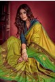 Art Silk Embroidered Multicolor Saree with Blouse