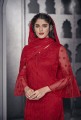 Red Net Palazzo Suits