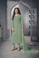 Green Net Palazzo Suits