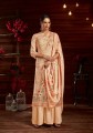 Cotton Palazzo Suit in Peach with Cotton