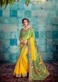Multicolor Saree with Printed Tussar Silk