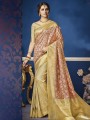 Opulent Banarasi silk Saree in Magenta