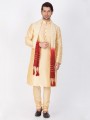 Gorgeous Gold Cotton Silk Ethnic Wear Kurta Readymade Kurta Payjama