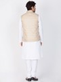 Delicate White Cotton Ethnic Wear Kurta Readymade Kurta Payjama With Jacket