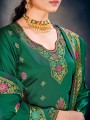 Green Straight Pant Salwar Kameez in Art Silk with Art Silk