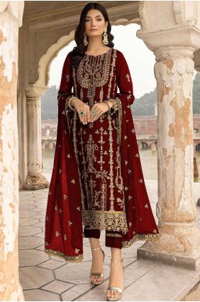 Plain maroon salwar suit hotsell