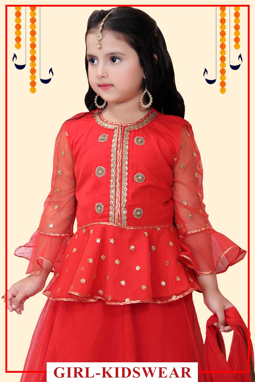 Buy Ethnic Wear For Baby Girls/Girls Lehenga Choli with Dupatta/Chaniya  Choli/Traditional Garba Dress/Diwali Dress for Kids/ (6-12 Months) at  Amazon.in