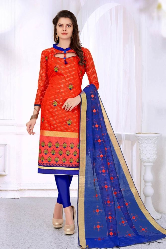 Fancy cotton churidar best sale