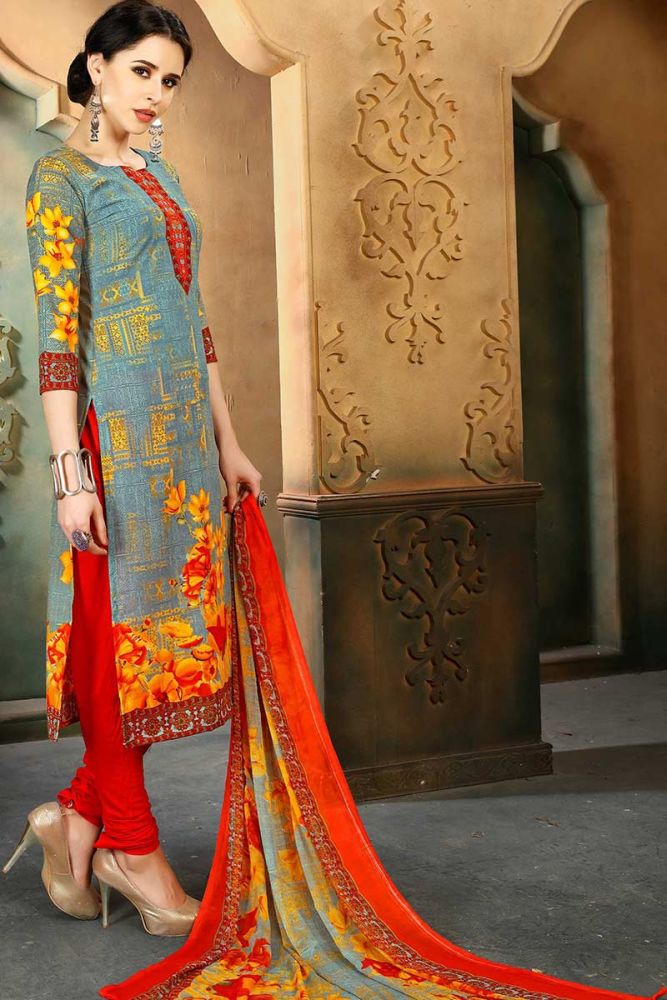 Cotton churidar tops online sale