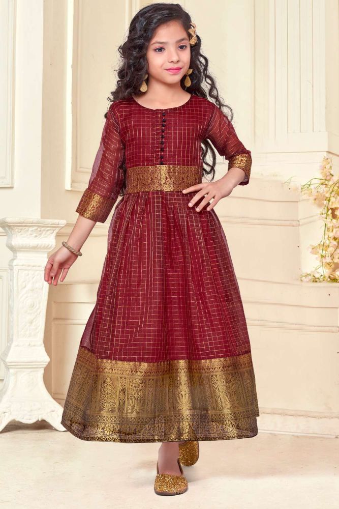Maroon girls dress outlet