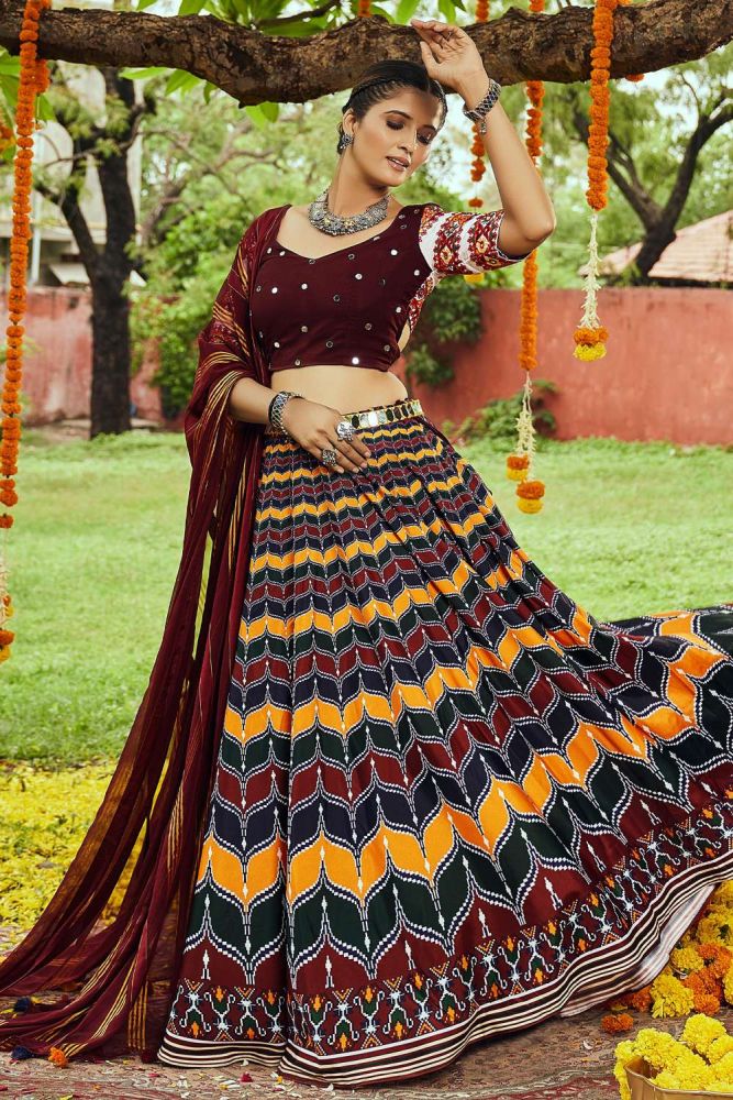 Multicolour lehenga online best sale