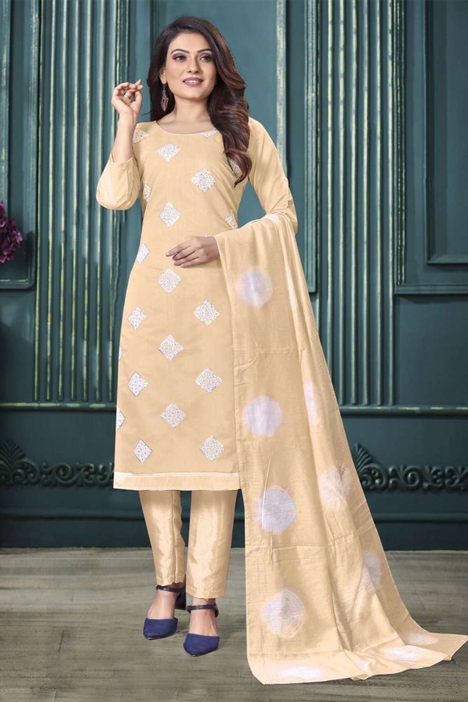 Printed silk salwar kameez clearance