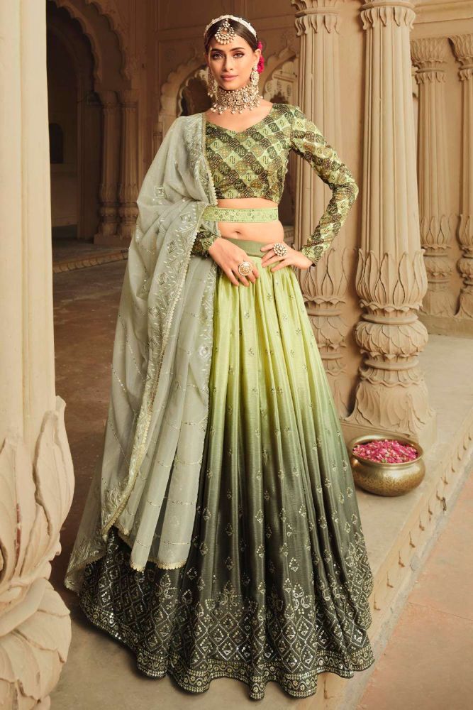 Mehndi lehenga choli designs sales