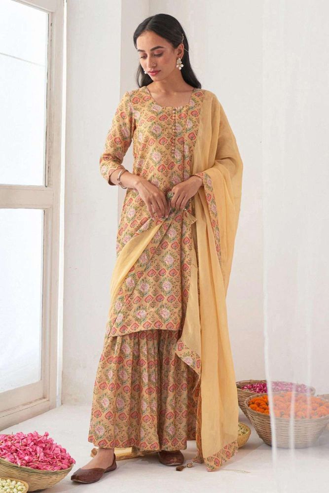 Printed sharara suit new arrivals