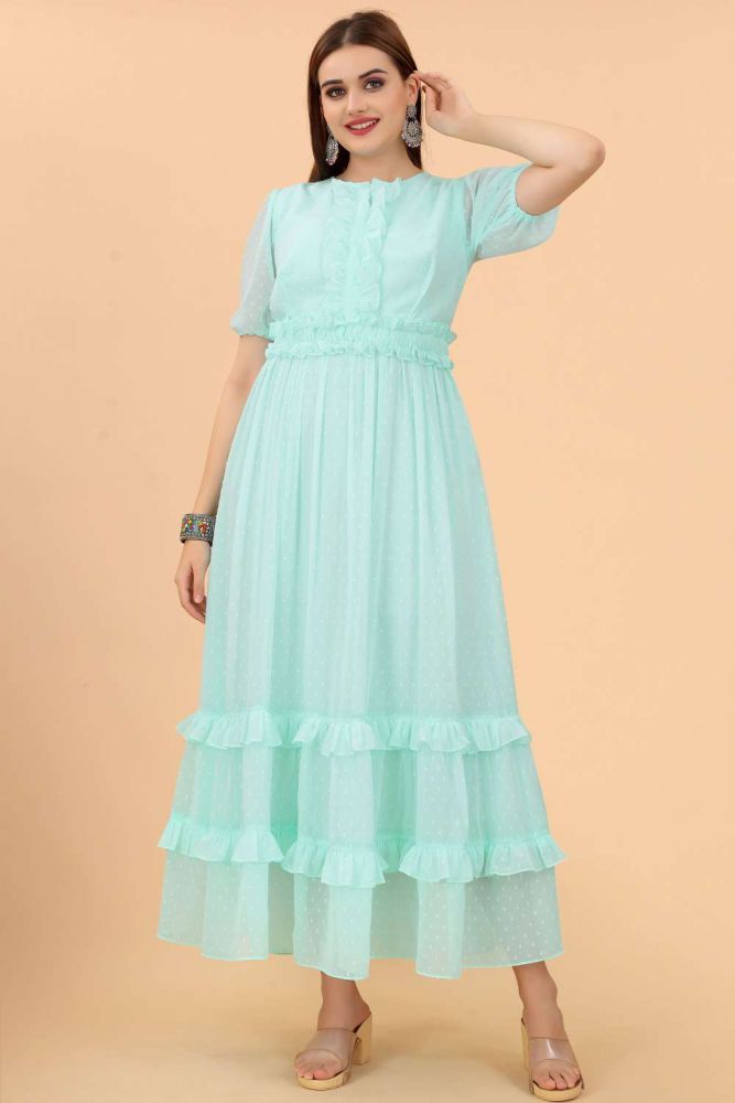Plain georgette gown outlet