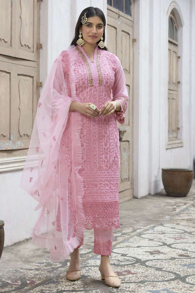 Pink salwar suit for ladies cheap