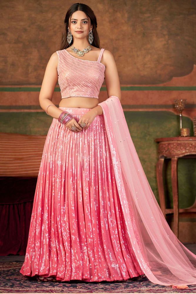 Pink party wear lehenga shop